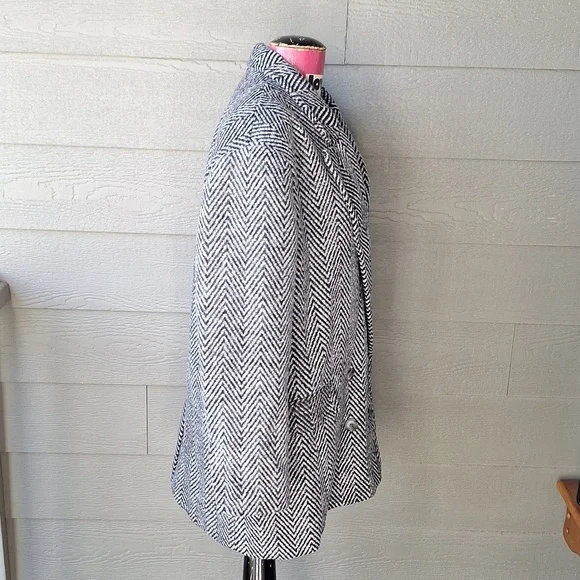 NWT Topshop herringbone textured blazer coat size 10 - Picture 7 of 14